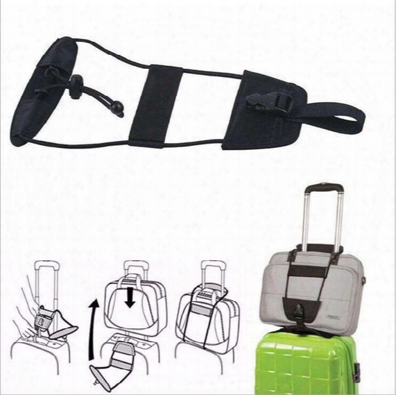 Add A Bag Strap Trave Luggage Suitcase Adjustable Belt Carry On Bungee Strap Adjustable Travel Luggage Suitcase Belt