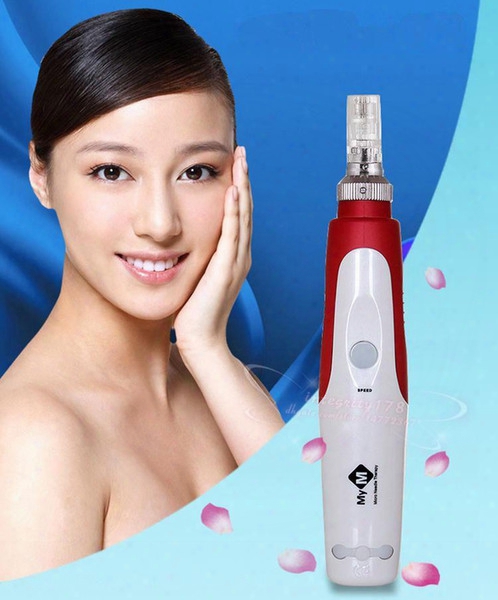 Drop Ship Top Quality Mym Derma Pen Auto Electric Derma Pen Stamp With Micro Needle Cartridges Anti Aging Facial Beauty