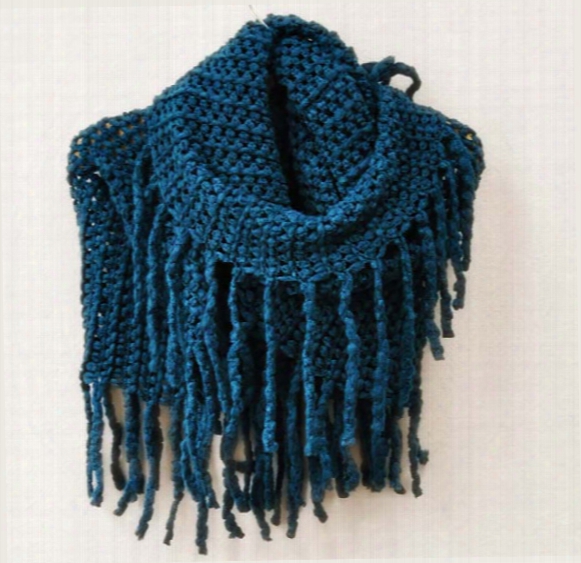 Girls Wool Neckerchief Tassel Scarf Child Neckerchief Knitted Scarves Winter Scarf Warm Scarves Children Accessories Fashion Princess Scarf