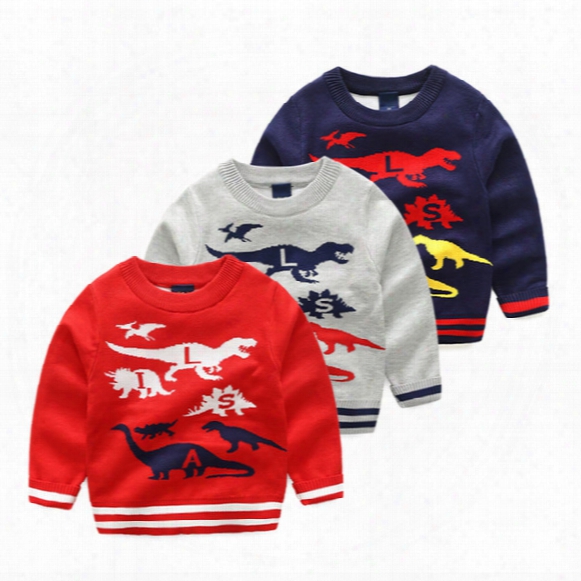 Ins Children Santa Claus Deer Cartoon Sweaters Boys 2layer Thick Cotton Pullover Knitted Cardigan 20colors Choose Free Ship 3-8years