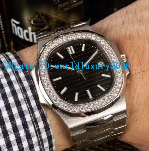 Luxury Brand 316l Steel Black Dial Diamond Bezel Automatic Noble Men&#039;s Watch Top Grade Quality Sapphire Case Back Classic Man Watches