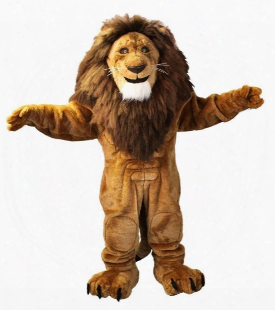Majestic Lion Character Cartoon Mascot Costume Adult Size Christmas Costume Fancy Dres