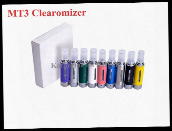 Mt3 Clearomizer Evod Atomizer Cartomizer 2.4ml Tank For Ego T Evod Electronic Cigarette E Cigarette E Cig All Colors Instock Good Quality