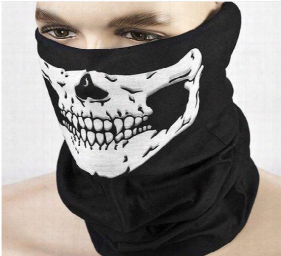 Mulit Function Skull Face Mask Outdoor Sports Ski Bike Motorcycle Scarves Bandana Cs Neck Snood Halloween Party Cosplay Full Face Masks