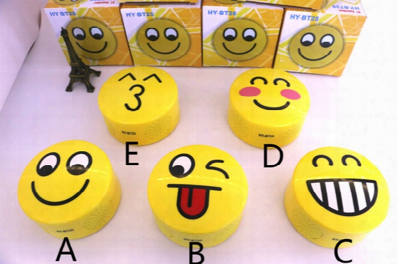 New Emoji Portable Cartoon Stereo Bluetooth Speaker Wireless Subwoofer Lovely Smile Faces Mp3 Music Player Support Tf Card Voice Control