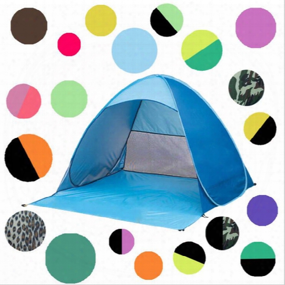 Outdoor Quick Automatic Opening Tents Instant Portable Beach Tent Beach Pavilion Beach Shelter Hiking Camping Family Tents For 2-3 Person