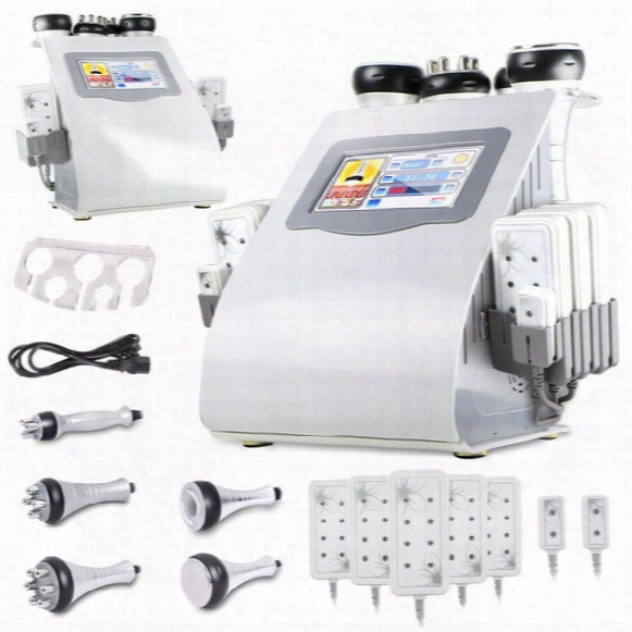 Professional 6-1 Vacuum Tripolar Rf Led Cellulite And Facial Care Beauty Machine Laser Weight Loss Dhl Free Shipping
