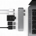 dodocool Aluminum Alloy Dual USB-C Hub Multiport Adapter with Thunderbolt 3 USB Type-C Port SD/TF Card Reader 2 SuperSpeed USB-A 3.0 Ports D