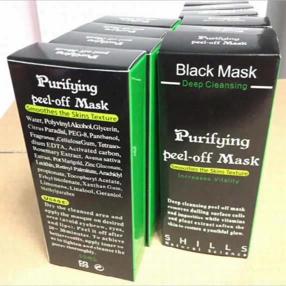 10pcs Shills Black Mask Charcoal Mask Blackhead Remover Deep Cleasing Peeling Off Face Mask Beauty Skin Care Big Promotion!!!