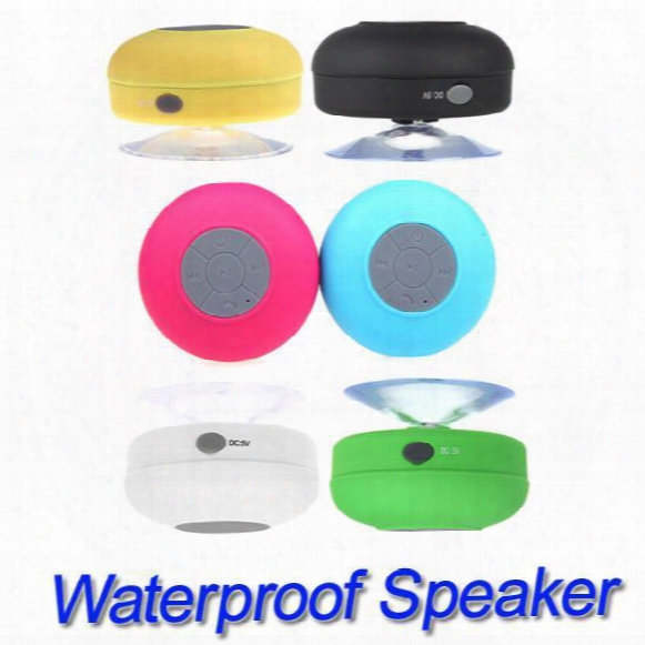 2015 Portable Waterproof Wireless Bluetooth Speaker Shower Car Handsfree Receive Call Mini Suction Ipx4 Speakers Box Player Mic Promotion