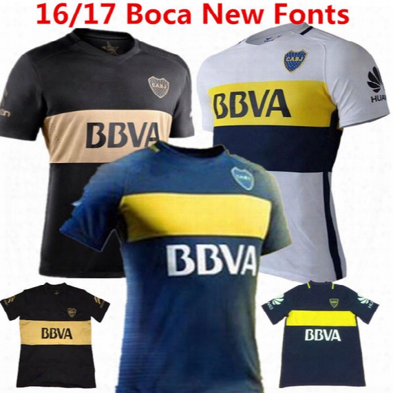 2016/17 Soccer Jersey Boca Fotball Shirts Carlos Tevez Morbi Jersey Camisas Riquelme Gago Gigliotti Carlitos Boca Juniors Kids Woman Maillot