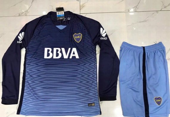2017 Boca Juniors Tevez Carlitos Gago Camisetad De Futbol Long Sleeve Jerseys Thailand Quality Football Shirts Kit
