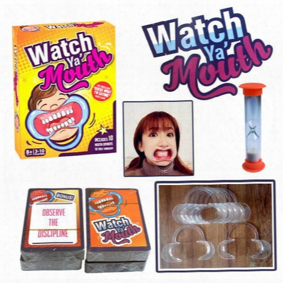 24pcs Party Game Board Game Watch Ya Mouth Game 200cards 10 Mouthopeners Family Edition Hilarious Mouth Guard