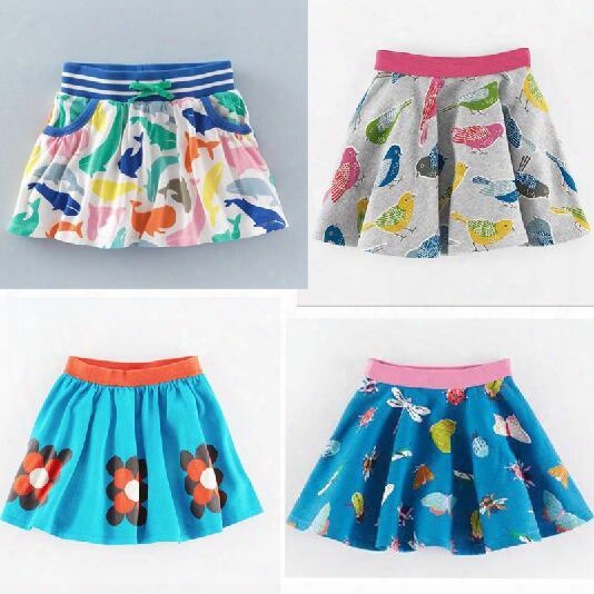 4 Style Bst 2017 Hot Selling New Arrival Little Maven Girls Kids 100% High Quality Cotton Cartoon Print Skirt Causal Summer Skirt Free Ship