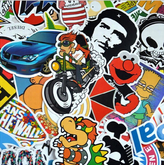 4500x Skateboard Sticker Vintage Vinyl Laptop Luggage Decals Dope Sticker Mix