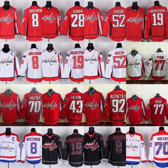 8 Alex Ovechkin Jersey Mens Washington Capitals 19 Nicklas Backstrom 28 Paul Carey 52 Mike Green 70 Braden Holtby 77 T.j. Oshie