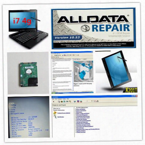 Aldata Mitchell Software Alldata 10.53 And Mitchell On Demand 2in1 1tb Hdd In X201t Computer I7 4g Touchscreen Auto Diagnostic Laptop