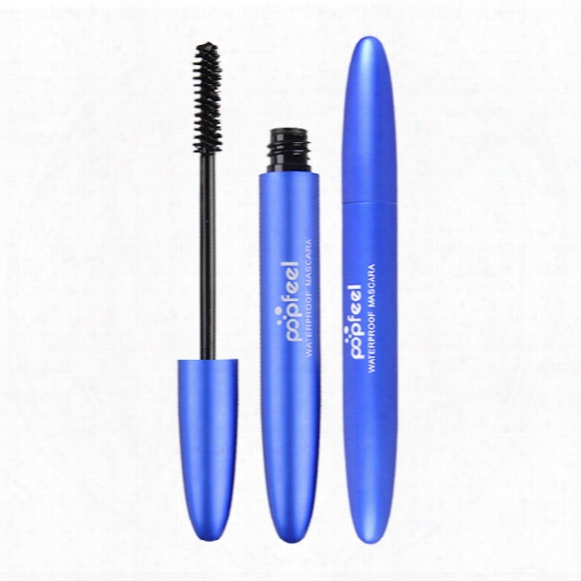 Black Popfeel Mascara Curled Lashes Black Liquid Mascara Waterproof Lengthening Thick Makeup Mascara With Blue Tube 0801015