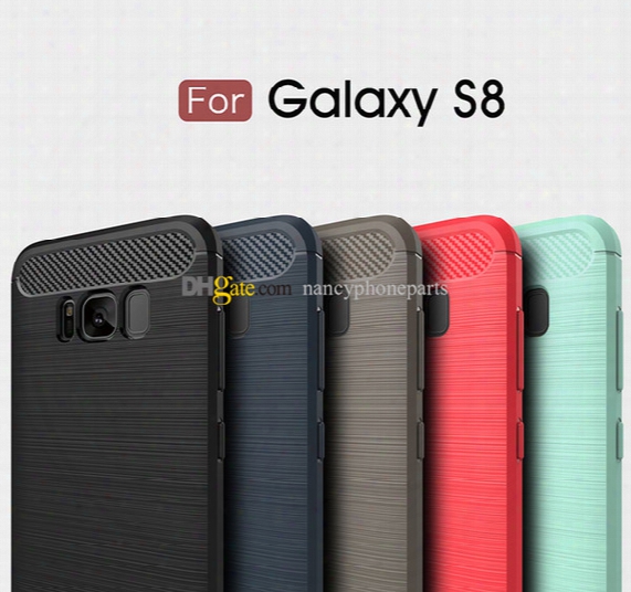 Carbon Fiber Silicone Case For Samsung Galaxy S8 Plus S6 S7 Edge Note 8 Soft Tpu Shockproof Back Cover Note8 Phone Cases Protector
