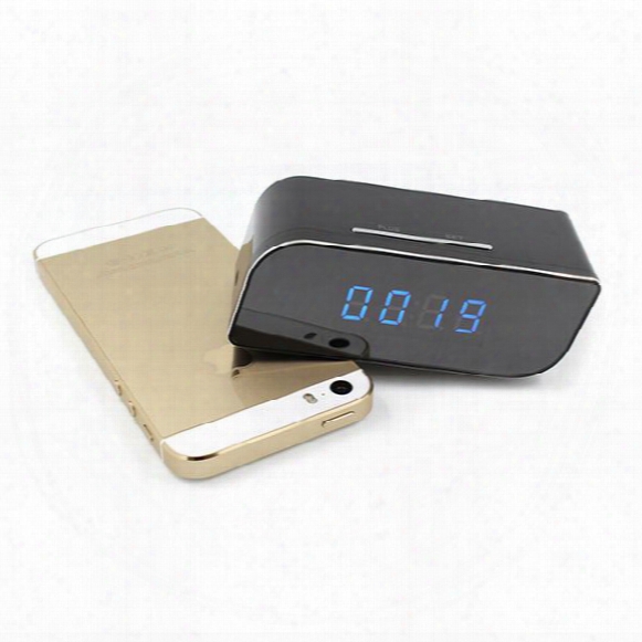 Cheap Wifi Live Stream Clock Hidden Spy Camera Night Vision 128g Memory Card Supported