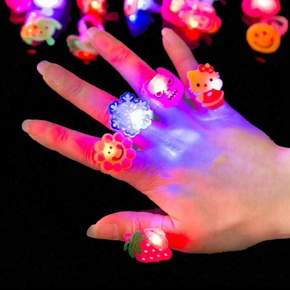 Children&#039;s Day Glow Toy Gifts Led Flash Light Ring Cartoon Ring Lights Wholesale And Sale
