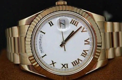 Classic Luxury Brand Watch Men's Mechanical Automatic Watches White Dial Steel Band Wrist Watch R07