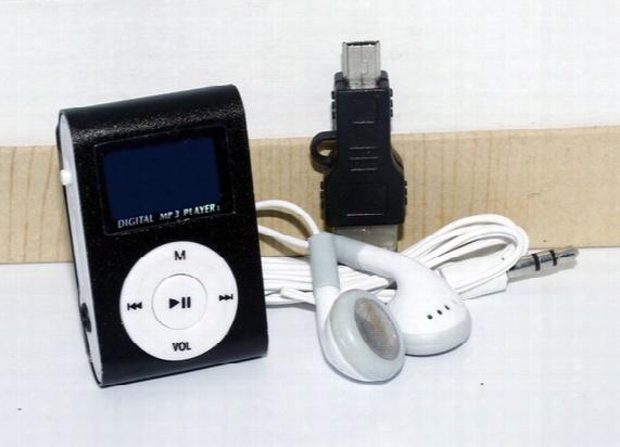 Colorful Mini Clip Mp3 Player With 1.2&#039;&#039; Inch Lcd Screen Music Player Support Micro Sd Card Tf Slot + Earphone +usb Cable