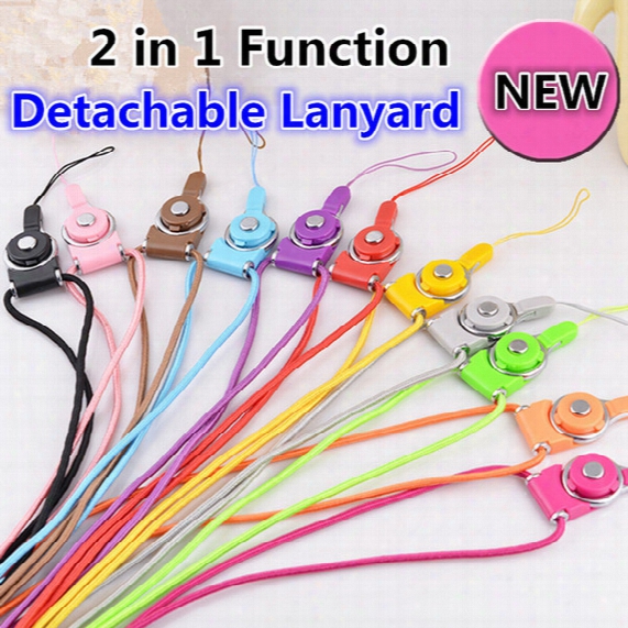 Detachable Lanyard Sling Finger Ring For Cell Phone Neck Fashion Universal Hanging Rope For Cell Phone Iphone 6 6s Case Id Card Keychain