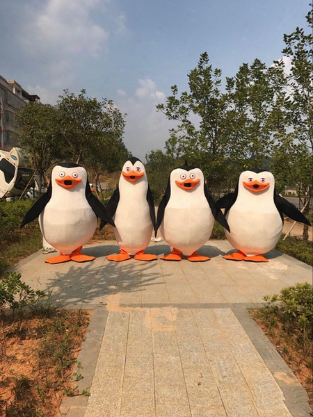 Factory Direct Sale Penguins Of Madagascar Penguin Mascot Costume Fancy Dress Adult Size