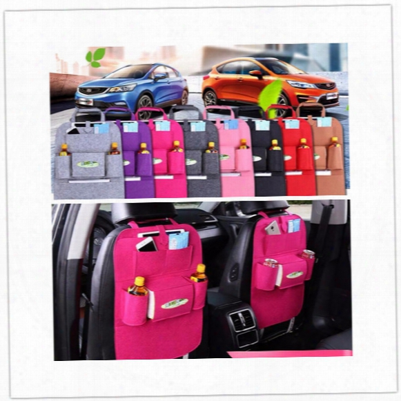 Felt Multifunction Hanging Organizer Car Sundries Holder Multi-pocket Travel Storage Bag Hanger Backseat Organizing Box 8 Colors