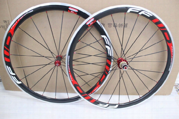 Ffwd F4r White Red Sticker 38mm Road Bike Wheels With Alloy Brake Surface Carbon Wheelset R36 Hubs Carbon Fiber Clincher Wheelset 10/11speed