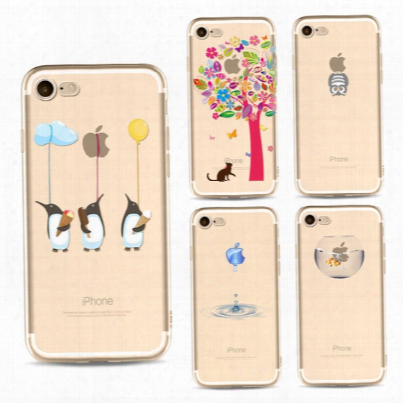 For Apple Iphone 7 Case Cute Cartoon Fashion Tpu Painting Cell Phone Cases Ultra Thin Back Protective Cover Shell For Iphone 5s 6s 7 Plus