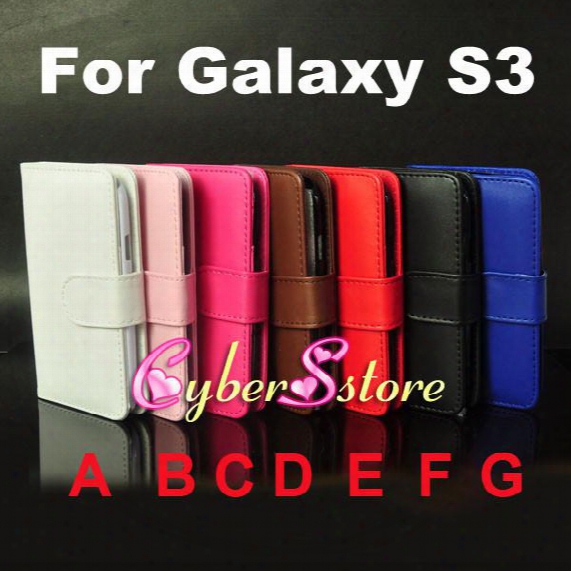 For Galaxy S3 Wallet Flip Leather Case Cover With Pouch Card Slot For Samsung Iii I9300