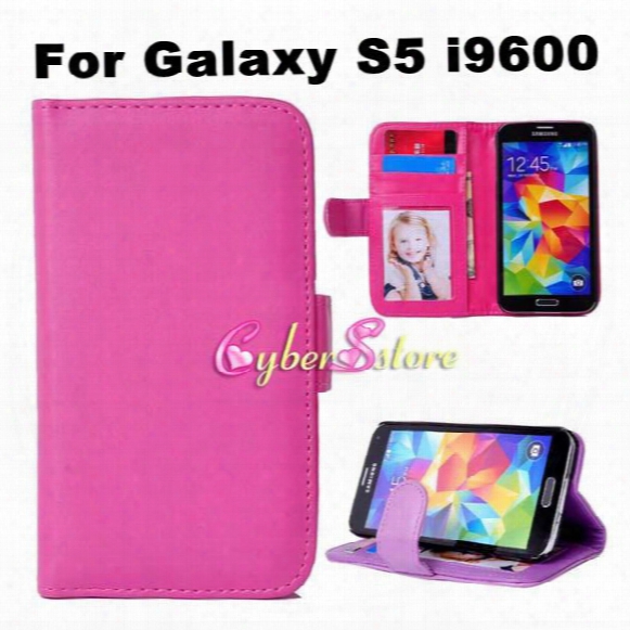 For Galaxy S5 S6 S7 Edge Photo Frame Wallet Pu Flip Leather Case Cover + Credit Card Pouch Stand Holder For Samsung S5 I9600