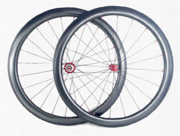 Golf Surface Carbon Wheels 45mm Depth 25mm Width Carbon Wheelset Full Carbon Fiber Dimple Surface Wheelset With Powerway 3r6 Hub