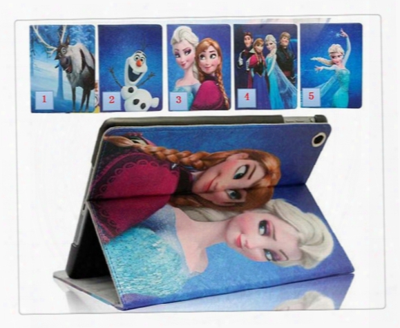 Leather Case Boy&girl Cute Cartoon Design Pu Leather Case Cover For Ipad2 Ipad3 Case