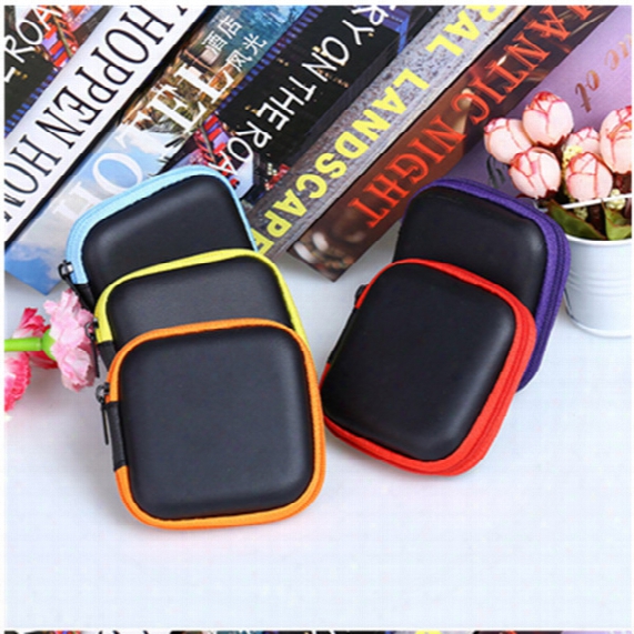 Mini Zipper Earphone Bag Portable Headphone Carrying Storage Box For Charger Cable Key Earphone Coin Free Shipping