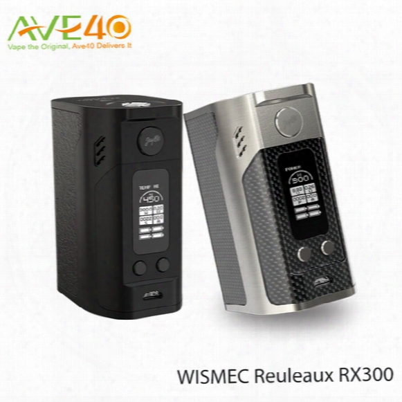 Original Wismec Reuleaux Rx300 Tc Box Mod Carbon Fiber 300w Output Power 0.96 Inch Oled Screen Vs Snowwolf Vfeng Usv