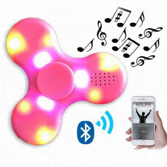 Spinner Wireless Bluetooth Music Speaker Fidget Spinner Decompression Toy Led Light Edc Plastic Fidget Toys Free Shipment With Usb