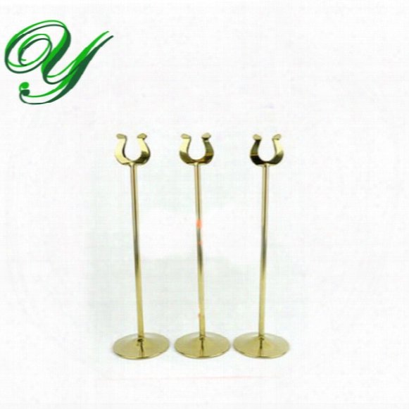 Table Number Holder Gold Card Stand Silver Wedding Place Card Holders U Shape Table Decoration Stainless 10-30cm Business Card Holder 5size