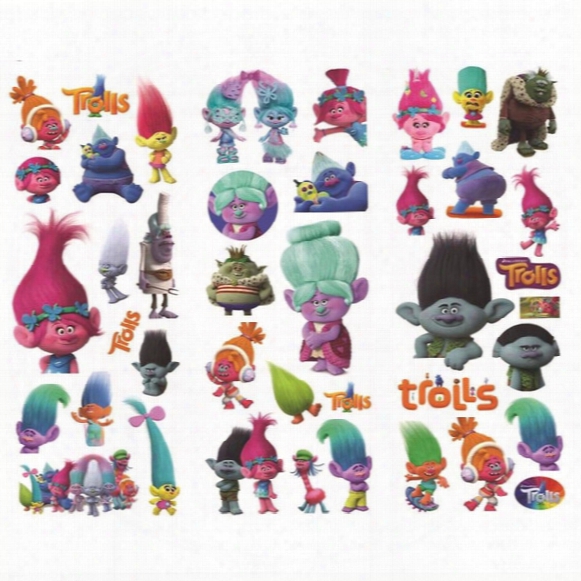 Trolls Poppy Sticker 3d Cartoon Pattern Children School Reward Wall Desk Stickers Scrapbook Children Toys Stickers Kids Gift Toys Lc447-2