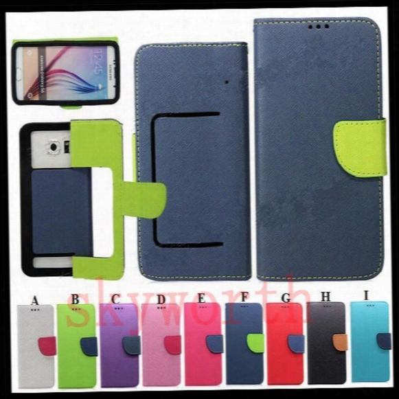 Universal Wallet Pu Flip Leather Case Credit Card Cover For 3. To 5.7inch Cell Phone Mobile Phone