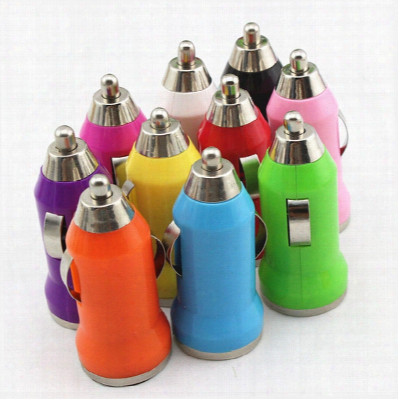 Usb Bullet Car Charger Colorful Universal Charger Adapter For Phone Iphone 4 4s 3g 4g