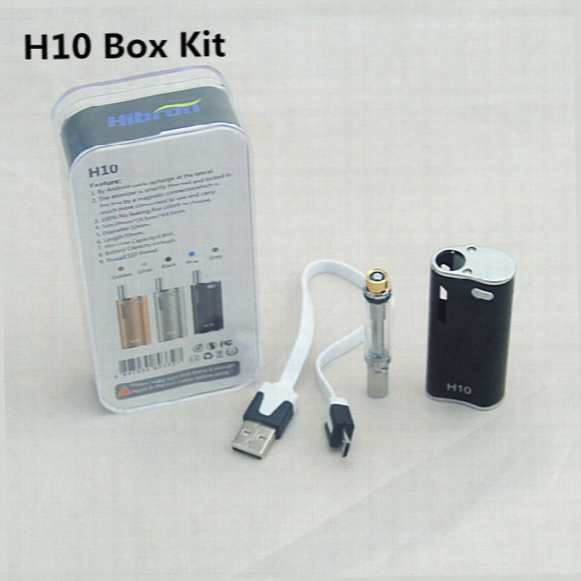 100% Original Newest Hibron E Cigs H10 Ce3 Atomizer Vape Box Mod Kit With Ecigarette H10 Ce3 Vaporizer Pen Cartridges Starter Kits