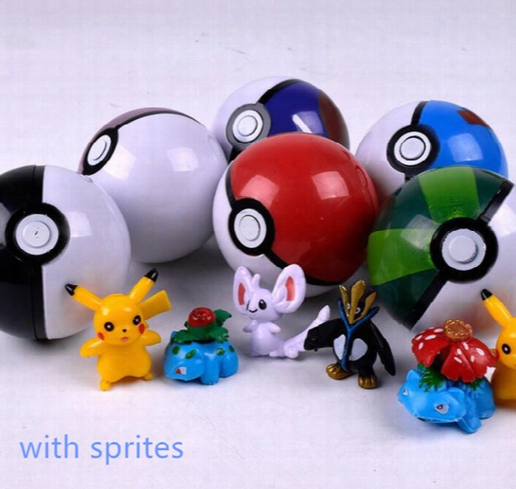 12 Style Pikachu Ball Toy Plastic Poke Ball 7cm Pikachu Pokeball Toy Pocket Monster Ball For Christmas Gift