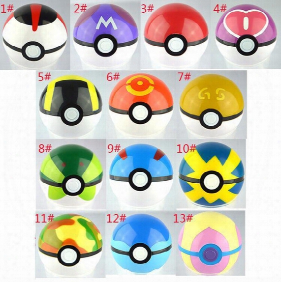 13 Style Plastic Poke Ball Go Pokeball Toy Greate Ultra Master Balls Pocket Monster Action Figures Christmas Gifts Pikachu Kids Toys Sale