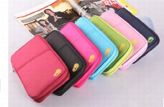 2015 Hot New Passport Holder Organizer Wallet Multifunctional Document Package Candy Travel Wallet Portable Purse Business Card Bag 200p Lb1