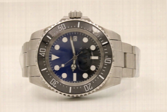 2016 Luxury Brand Top Quality Aaaaa 116660 Sea-dweller 44mm 116660 Cal.3135 Automatic Men's Watch D-blue Dial Ceramic Bezel Ss Strap