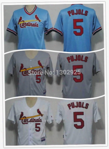 30 Teams- Cheap Stitched St.louis Cardinals #5 Albert Pujols Jerseys New Cool Base Cardinals Baseball Jerseys