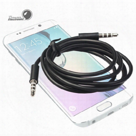 3.5mm Jack Aux Auxiliary Cord Male To Male Stereo Audio Cable For Pc For Bluetooth Speaker Phone Laptop Dvd Mp3 Car Black And White